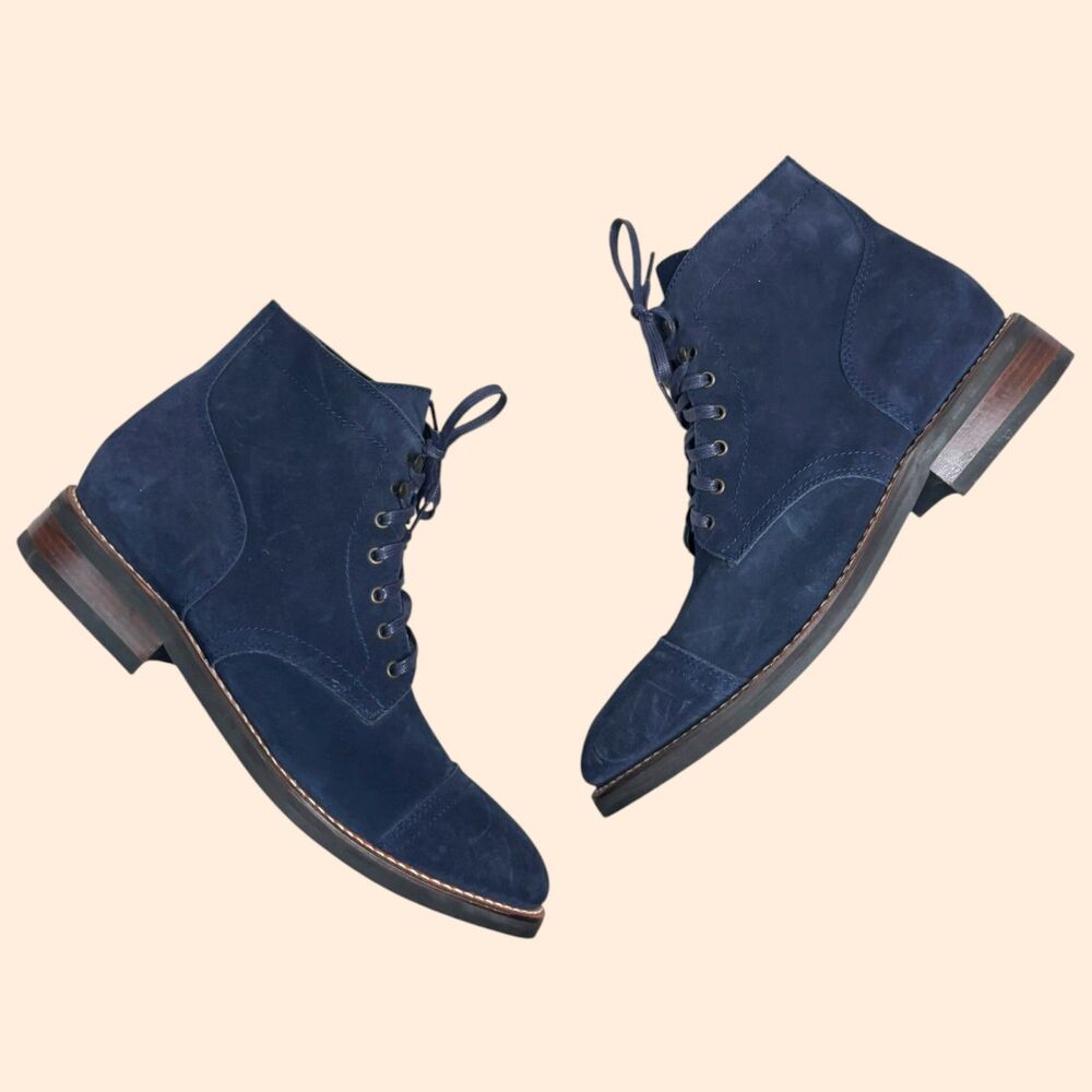 Thursday Boot Company Captain Boots Navy Suede